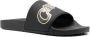 Roberto Cavalli logo-print flat slides Black - Thumbnail 2