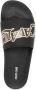 Roberto Cavalli logo-print flat slides Black - Thumbnail 4