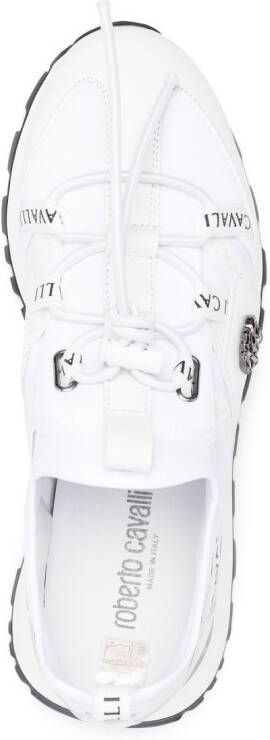 Roberto Cavalli logo-tape drawstring-fastening sneakers White