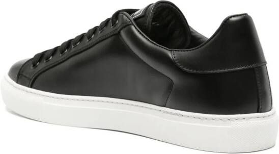 Roberto Cavalli Mirror Snake-embellished leather sneakers Black