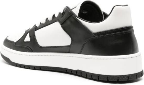 Roberto Cavalli Mirror Snake-embellished leather sneakers Black