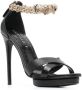 Roberto Cavalli Panther crystal-embellished sandals Black - Thumbnail 2