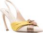 Roberto Cavalli pineapple Tiger-Tooth slingback pumps Neutrals - Thumbnail 2