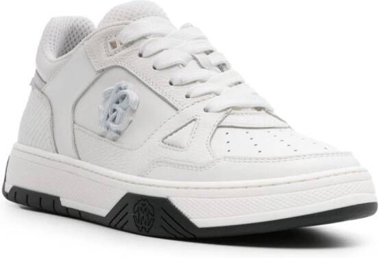 Roberto Cavalli RC-plaque leather sneakers White