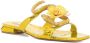 Roberto Cavalli snakeskin-effect square-toe sandals Yellow - Thumbnail 1