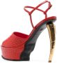 Roberto Cavalli Tiger Tooth platform sandals Red - Thumbnail 3