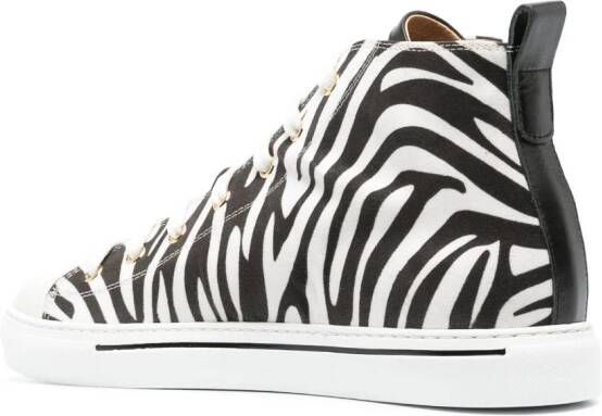 Roberto Cavalli zebra-print leather sneakers White