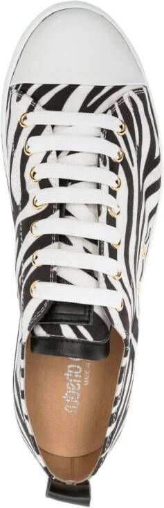Roberto Cavalli zebra-print leather sneakers White