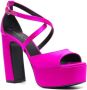 Roberto Festa 115mm open-toe leather pumps Pink - Thumbnail 2