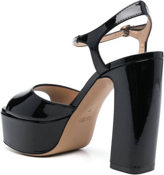 Roberto Festa 120mm patent platform sandals Black