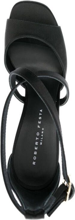 Roberto Festa 125mm metallic leather sandals Black