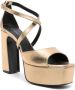 Roberto Festa 125mm metallic leather sandals Gold - Thumbnail 2
