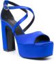 Roberto Festa 125mm satin leather sandals Blue - Thumbnail 2