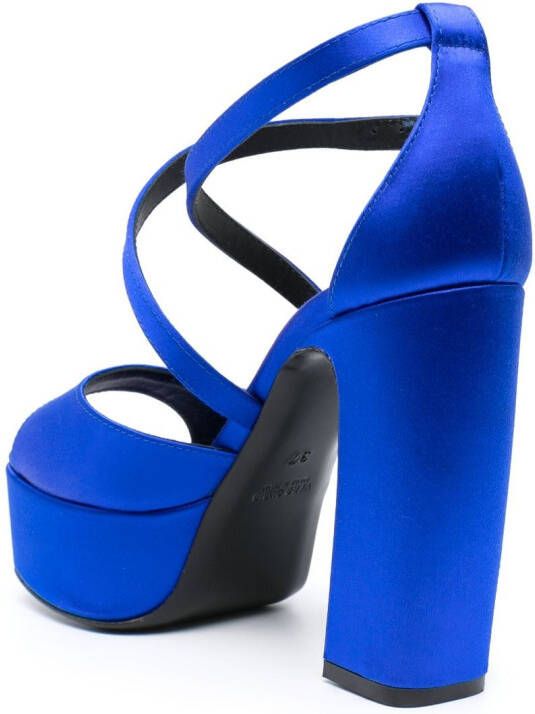 Roberto Festa 125mm satin leather sandals Blue