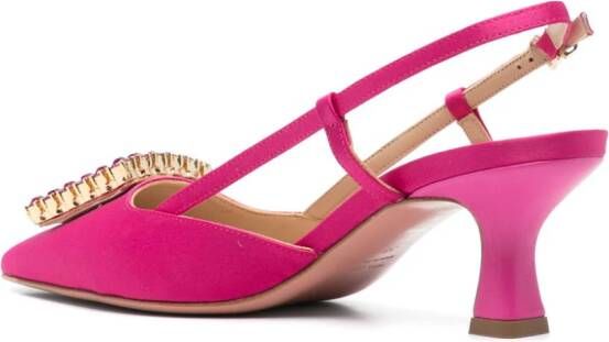 Roberto Festa 50mm crystal-buckle pumps Pink