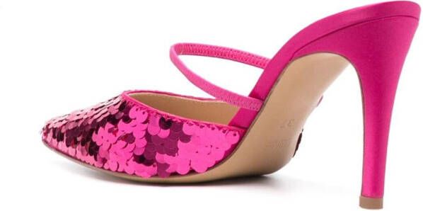 Roberto Festa 90mm sequin pointed mules Pink