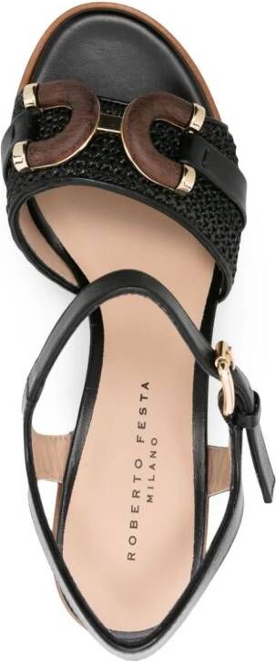 Roberto Festa Alice 70mm leather sandals Black