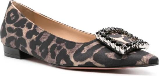 Roberto Festa Amaia leopard-print ballerina shoes Brown