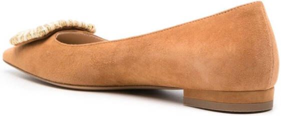 Roberto Festa Canary suede ballerina shoes Brown