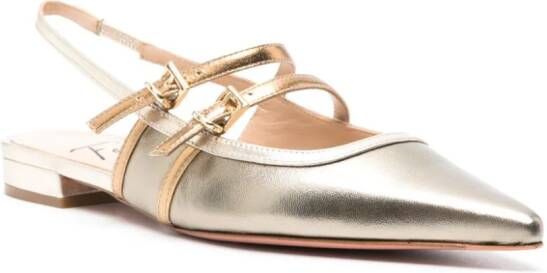 Roberto Festa Coimbra leather ballerina shoes Gold