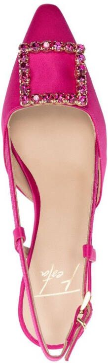 Roberto Festa crystal-embellishment 65mm pointed pumps Pink