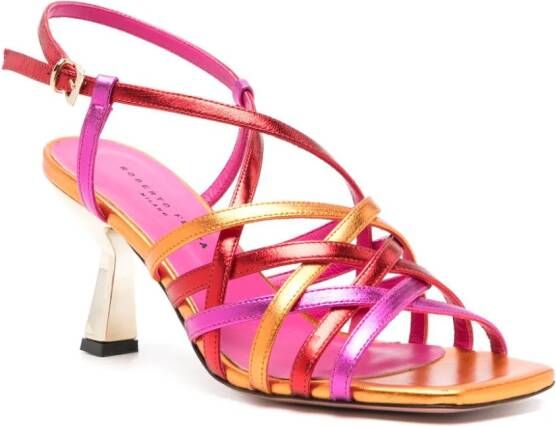 Roberto Festa Dream 75mm leather sandals Pink