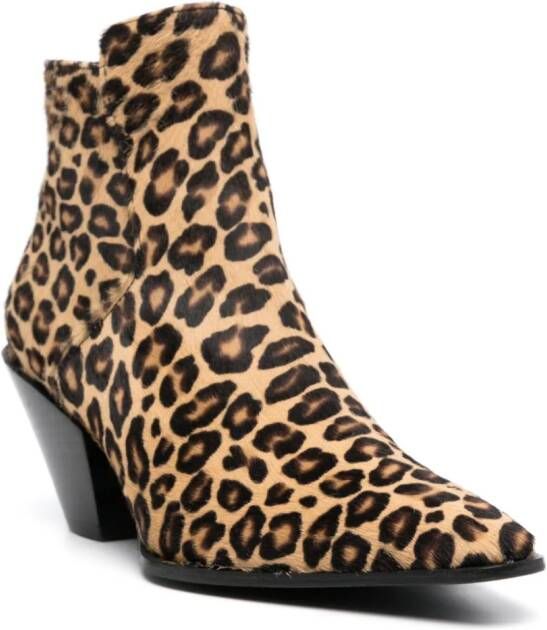 Roberto Festa Frediana leopard-print 65mm boots Brown