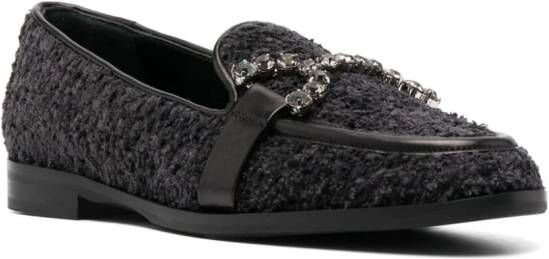 Roberto Festa Joys bouclé-construction loafers Black