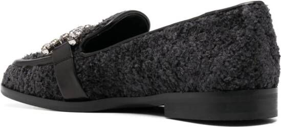 Roberto Festa Joys bouclé-construction loafers Black