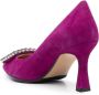 Roberto Festa Lilly 80mm pointed-toe suede pumps Purple - Thumbnail 3