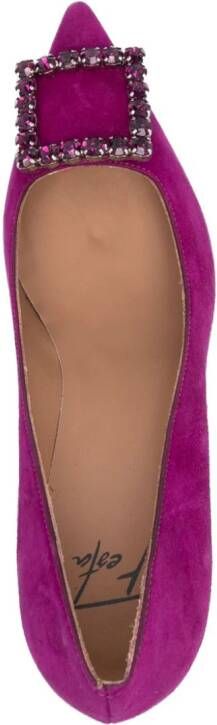 Roberto Festa Lilly 80mm pointed-toe suede pumps Purple