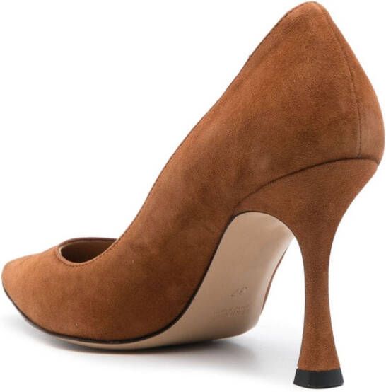 Roberto Festa Lory 80mm pointed-toe suede pumps Brown
