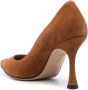 Roberto Festa Lory 80mm pointed-toe suede pumps Brown - Thumbnail 3