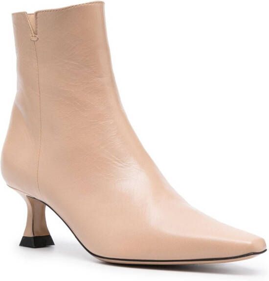 Roberto Festa Luna 50mm pointed-toe leather boots Neutrals