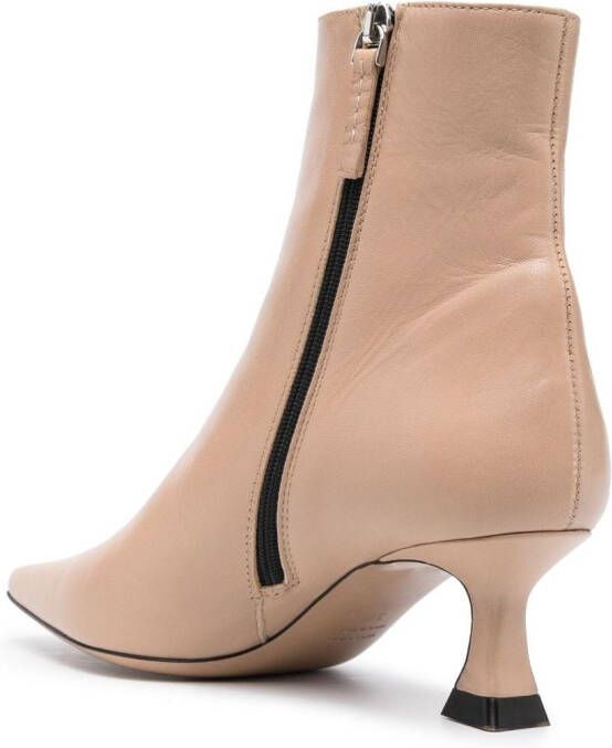 Roberto Festa Luna 50mm pointed-toe leather boots Neutrals