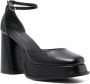 Roberto Festa Nicla 105mm square-toe leather pumps Black - Thumbnail 2