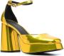 Roberto Festa Nicla Reflex 100mm leather pumps Gold - Thumbnail 2