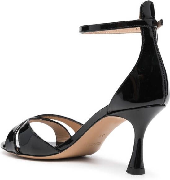 Roberto Festa patent-leather open-toe sandals Black