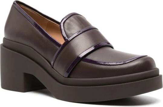Roberto Festa Percy 70mm block-heel loafers Brown
