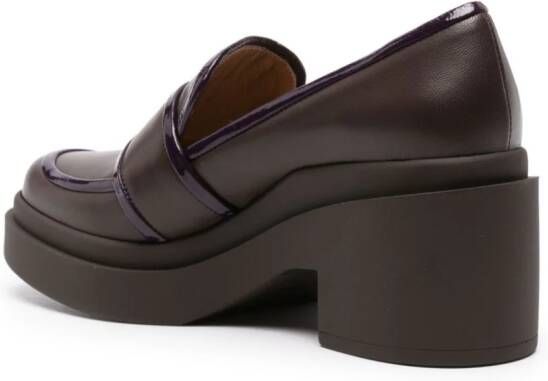 Roberto Festa Percy 70mm block-heel loafers Brown