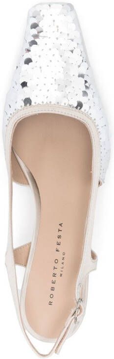 Roberto Festa sequin-embellished sandals Silver