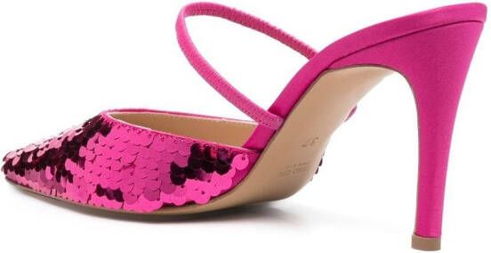 Roberto Festa sequin pointed 90mm mules Pink