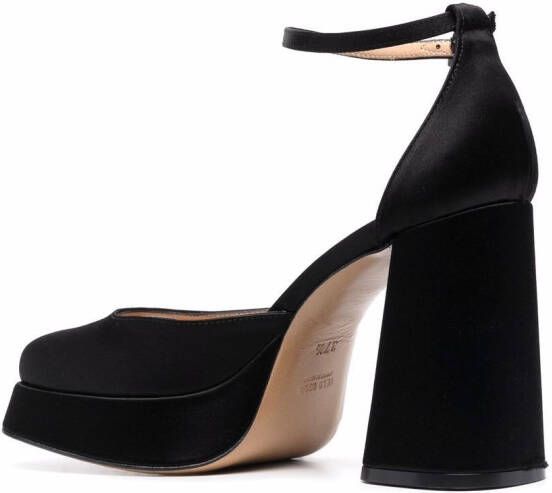 Roberto Festa silk satin high-heeled pumps Black