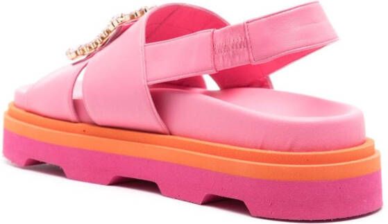 Roberto Festa Sintra leather platform sandals Pink