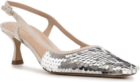 Roberto Festa Siviglia sequinned slingback pumps White