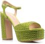 Roberto Festa spike-detail 125mm heeled sandals Green - Thumbnail 2