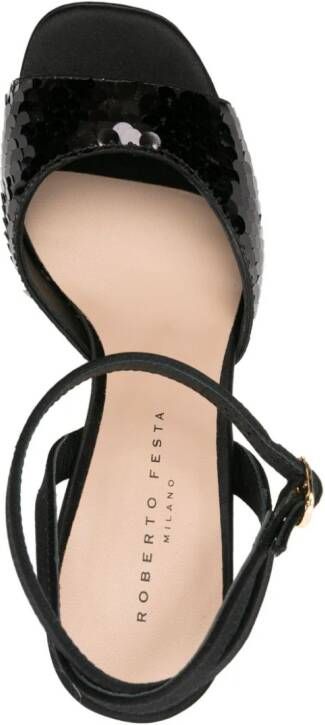 Roberto Festa Stex 120mm sequined sandals Black