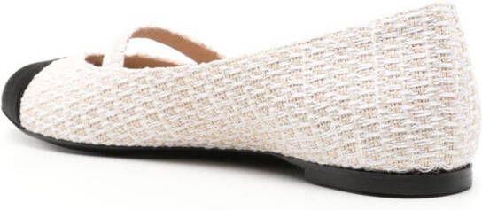 Roberto Festa tweed ballerina shoes Neutrals