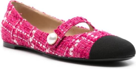 Roberto Festa tweed ballerina shoes Pink