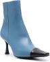 Roberto Festa two-tone 70mm leather ankle boots Blue - Thumbnail 2
